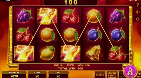 Comparison of slot machines Book Of Fruits 20