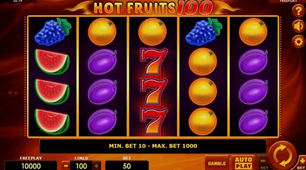 Play Hot Fruits 100 online