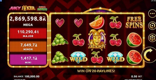 Play Juicy Joker Mega Moolah online