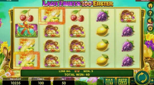 Play Lady Fruits 100 Easter online