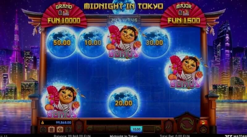 Midnight In Tokyo video slot: reels and symbols in play Midnight In Tokyo video slot: reels and symbols in play