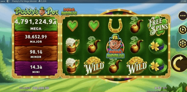 Play Paddys Pot Mega Moolah online