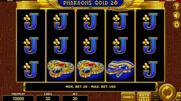 Play Pharaohs Gold 20 online