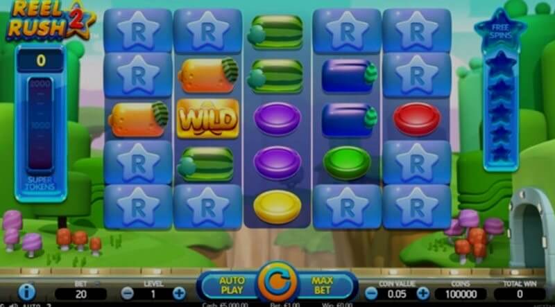 Reel Rush 2 video slot: bonus feature in action Reel Rush 2 video slot: bonus feature in action