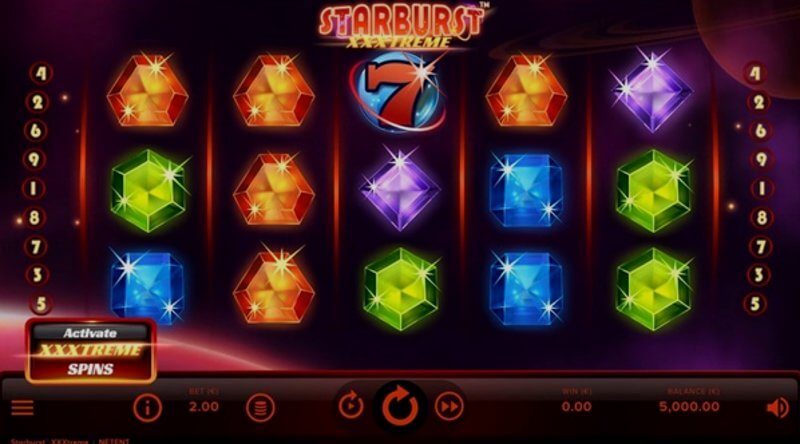Starburst Xxxtreme video slot: free spins round