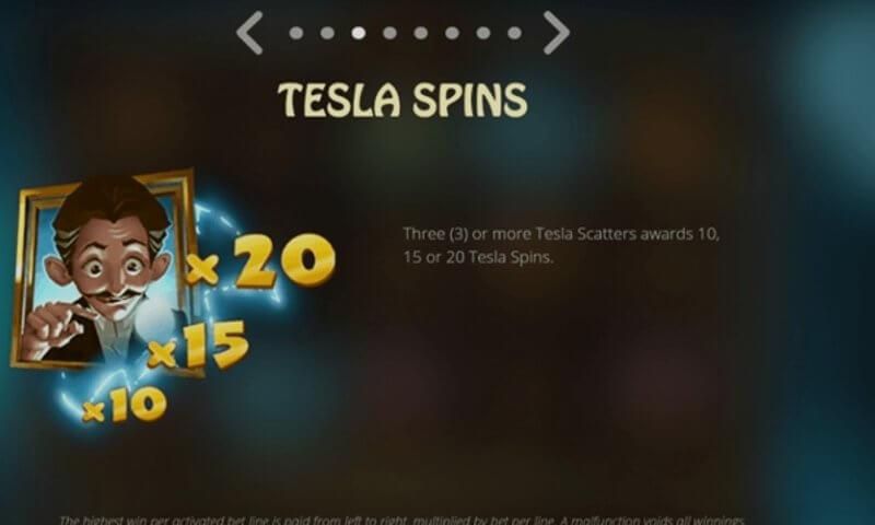 Tesla Jolt video slot: free spins round Tesla Jolt video slot: free spins round