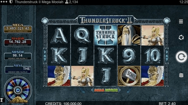 Играть Thunderstruck 2 Mega Moolah онлайн