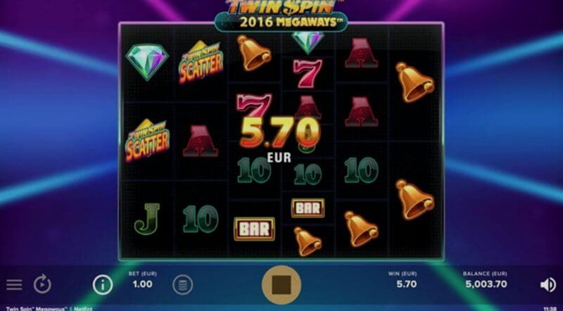 Twin Spin Megaways video slot: free spins round