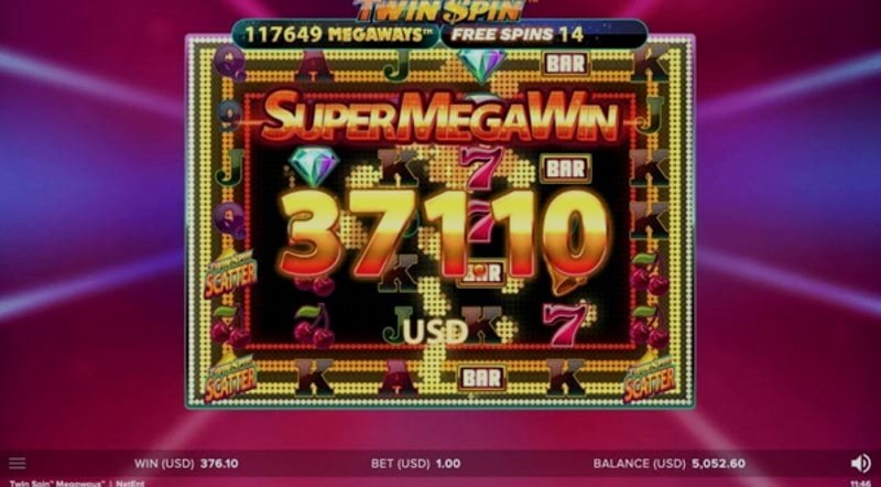 Twin Spin video slot: bonus feature in action Twin Spin video slot: bonus feature in action