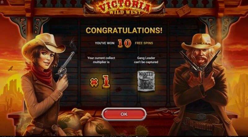 Victoria Wild West video slot: bonus feature in action