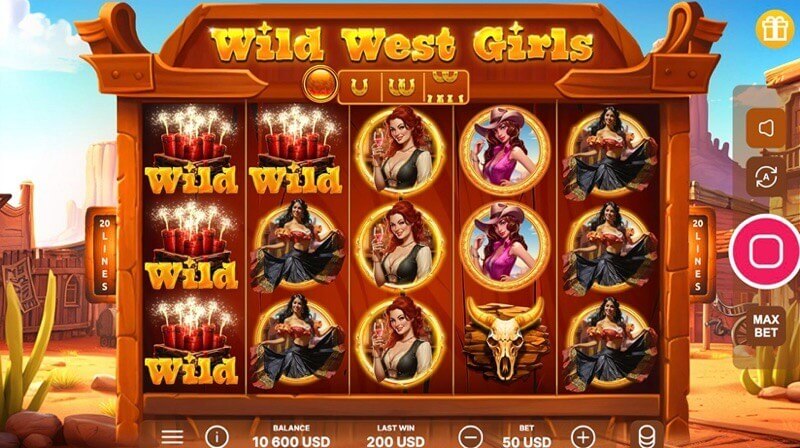 Wild West Girls video slot: free spins round