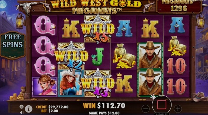 Wild West Gold Megaways video slot: free spins round
