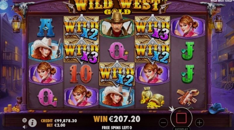 Wild West Gold video slot: win screen Wild West Gold video slot: win screen