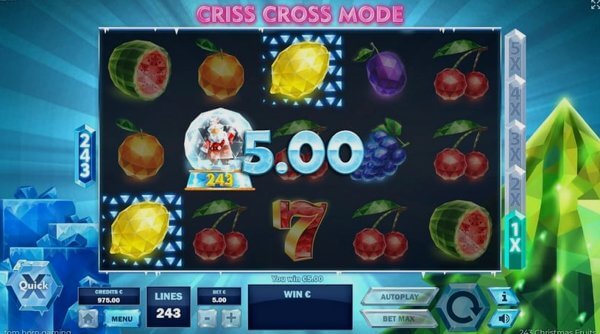 Comparison of slot machines 243 Christmas Fruits