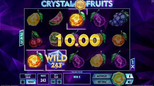 Comparison of slot machines 243 Crystal Fruits Reversed