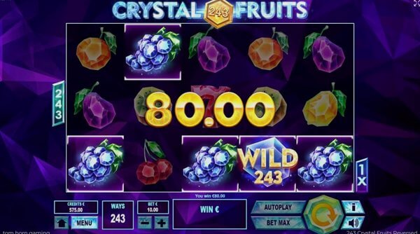 243 Crystal Fruits Reversed – Demo and Free play