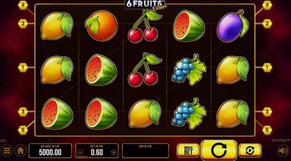 Как играть в 6 Fruits Deluxe