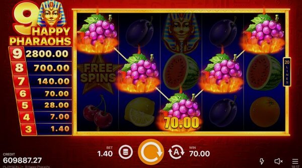 Comparison of slot machines 9 Happy Pharaohs