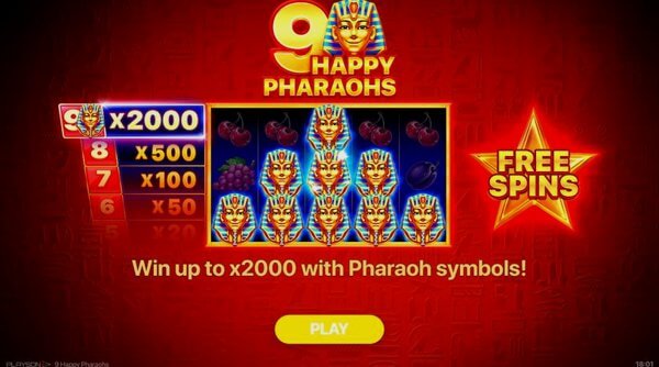 9 Happy Pharaohs Online – Pro and Cons