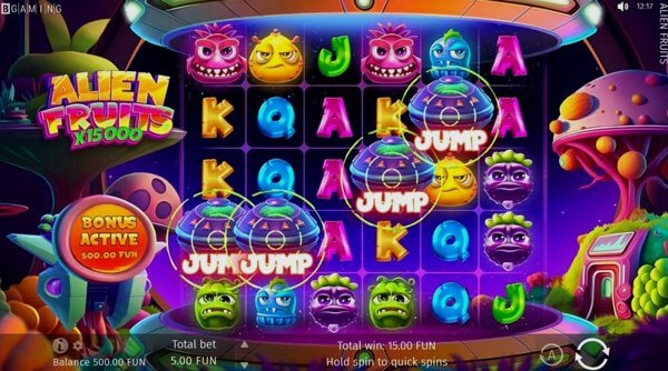 Comparison of slot machines Alien Fruits