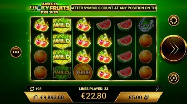 Amigo Lucky Fruits on mobile and PC