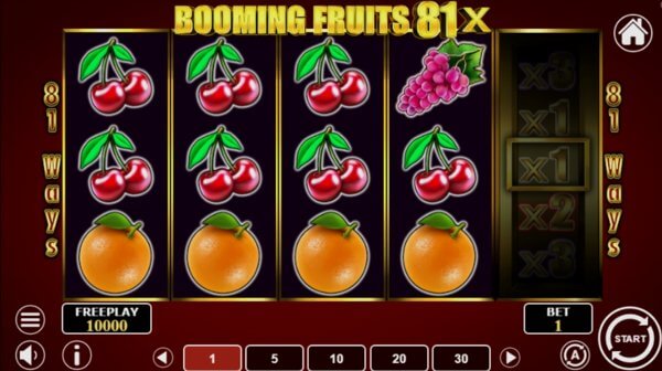 Как играть в Booming Fruits 81X