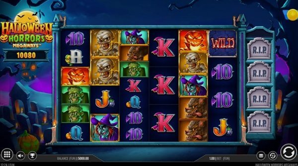 Comparison of slot machines Halloween Horrors Megaways