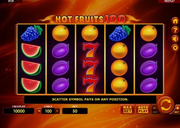 Hot Fruits 100 on mobile and PC