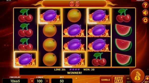 Comparison of slot machines Hot Fruits 100