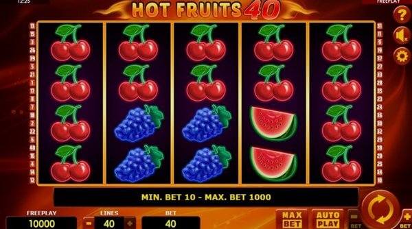 Comparison of slot machines Hot Fruits 40