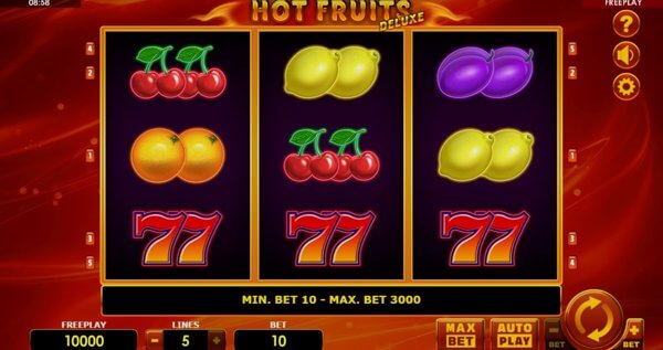 Comparison of slot machines Hot Fruits Deluxe