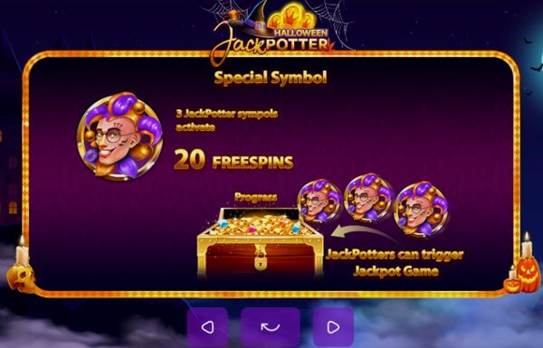 Comparison of slot machines Jack Potter Halloween