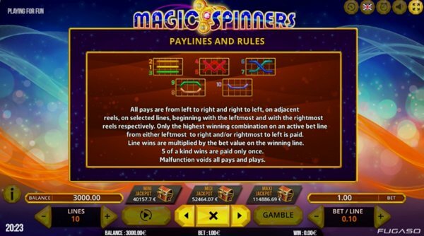 Magic Spinners – демо и бесплатная игра