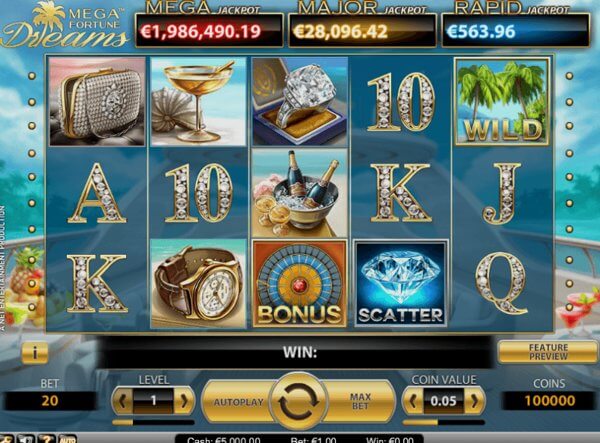 Comparison of slot machines Mega Fortune