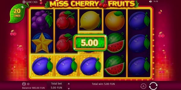 Miss Cherry Fruits – Демо и бесплатная игра