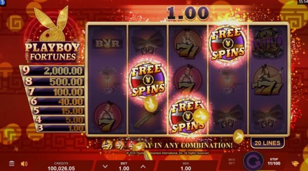 Comparison of slot machines Playboy Fortunes