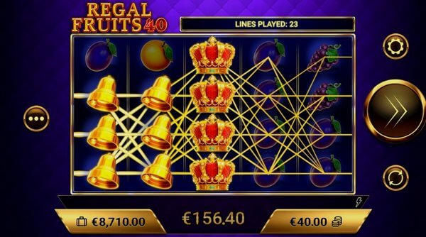 Comparison of slot machines Regal Fruits 40