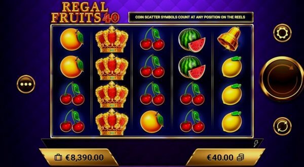 Regal Fruits 40 on mobile and PC