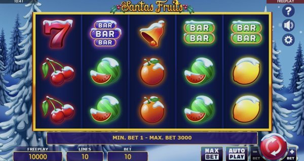 Comparison of slot machines Santas Fruits