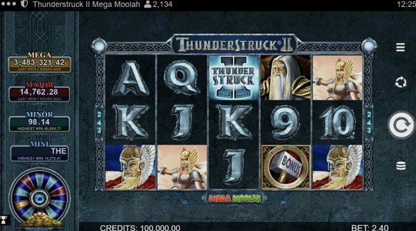 Как играть в Thunderstruck 2 Mega Moolah